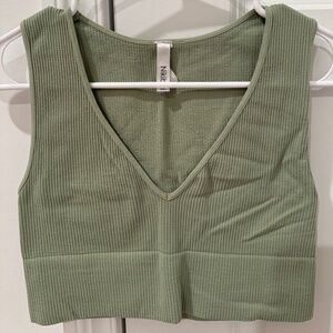 NIKI BIKI CROPPED V-NECK TANK